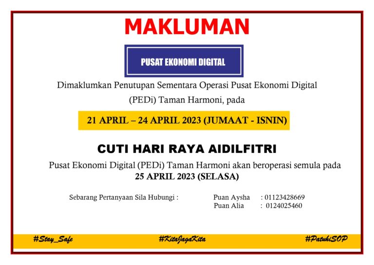 NOTIS PENUTUPAN PEDI CUTI HARI RAYA page-0001